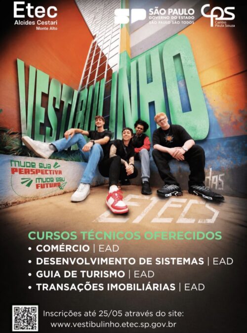 Inscrições para cursos gratuitos do Vestibulinho Etec 2026 já estão abertas para o segundo semestre