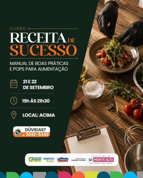 Monte Alto oferece capacitação em boas práticas para o setor de alimentos